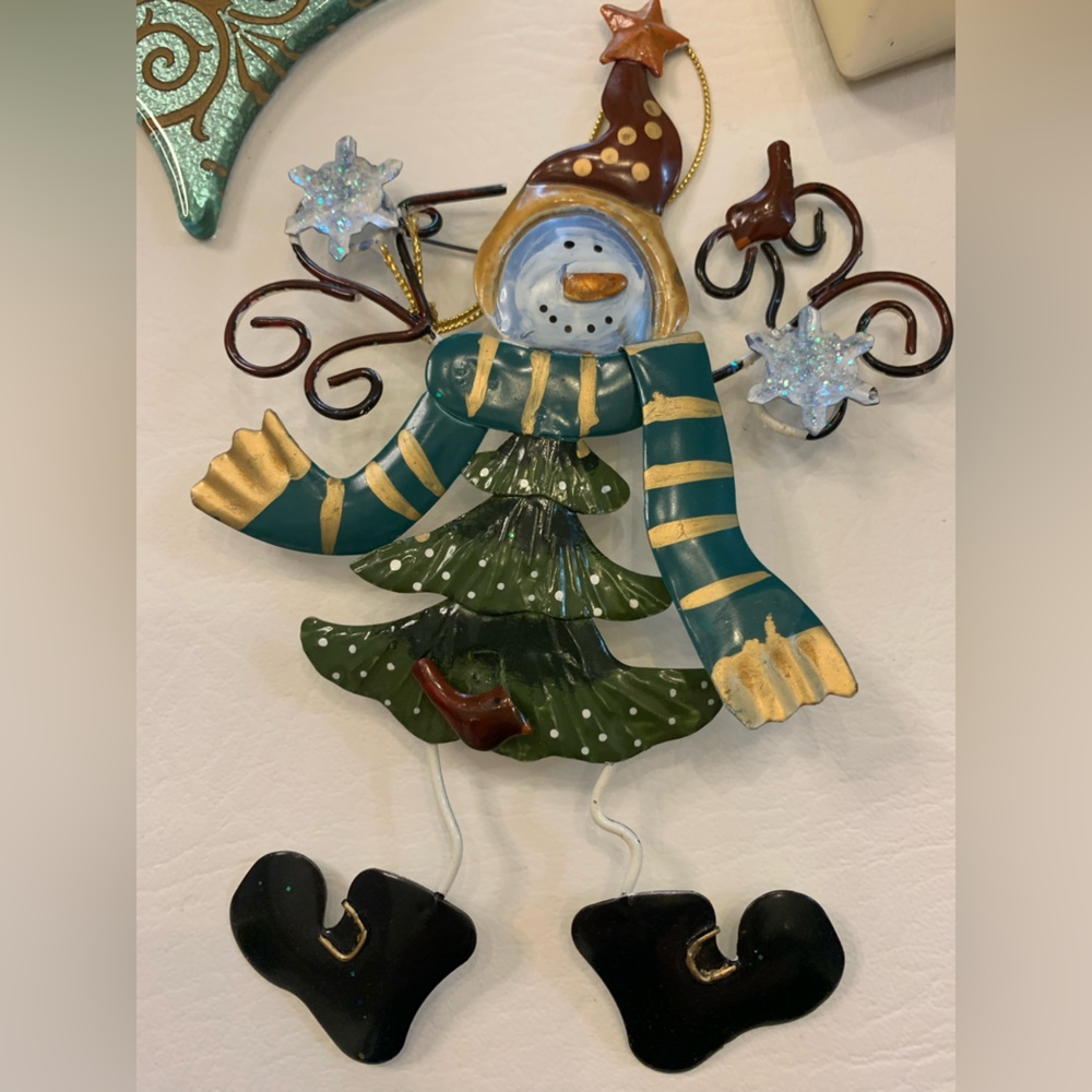 Lot of 6 assorted Christmas ornaments, ceramic and multi media - Picture 6 of 9